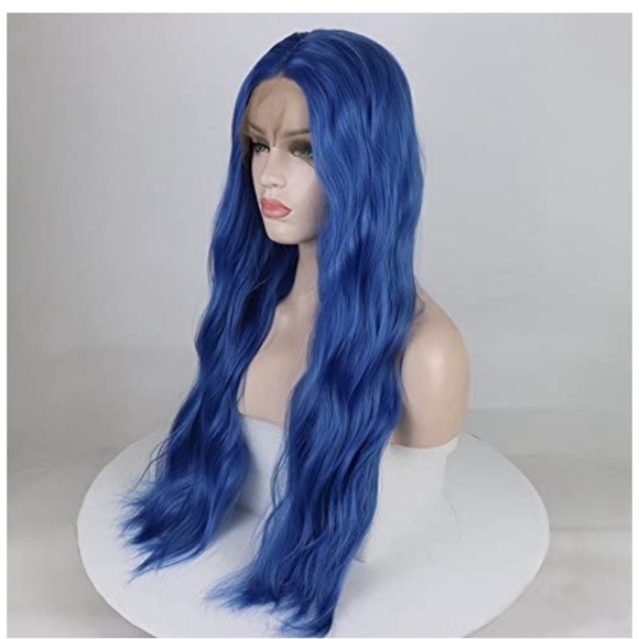 24inch Blue Middle Part Lace Front Wig